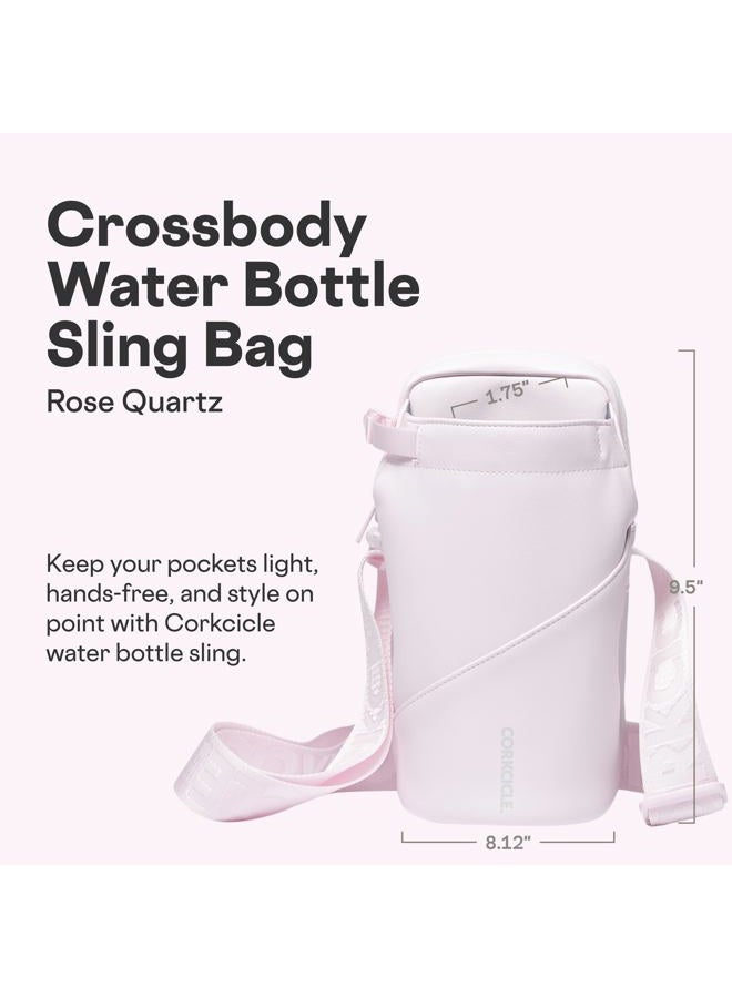 CORKCICLE Crossbody Water Bottle Sling Bag - Adjustable Strap - Padded Interior Pocket - Fits 16 oz to 40 oz Tumblers - Summer Drinkware Gift, Rose Quartz, Casual - Image 2