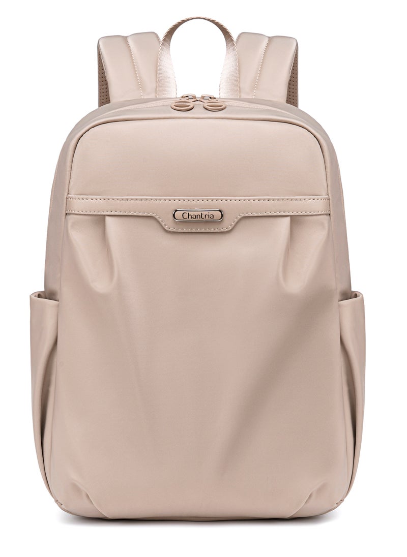 Chantria Premium Lightweight Laptop Backpack for Women Water Resistant Multifunctional Nylon Daypack for Casual Office School College Travel, CB00769-Khaki  - Image 2