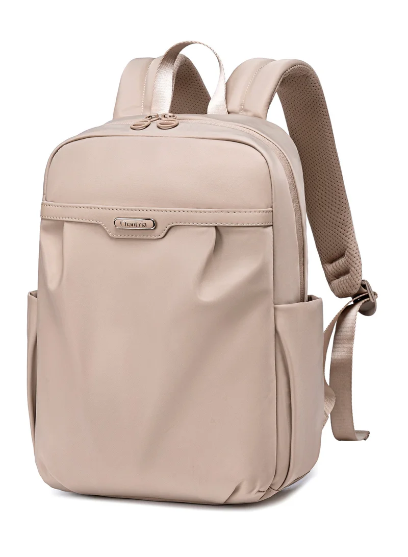 Chantria Premium Lightweight Laptop Backpack for Women Water Resistant Multifunctional Nylon Daypack for Casual Office School College Travel, CB00769-Khaki