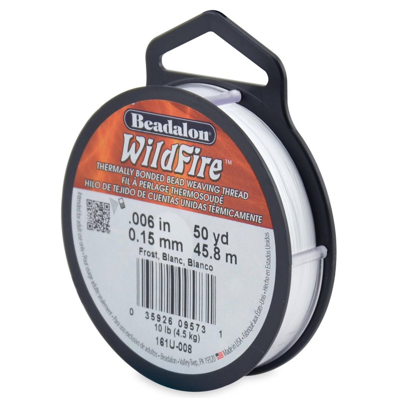 Beadalon Wildfire, 0.006 in, 0.15 mm, Break Strength 10 lb / 4.5 kg, Frost, 50 yd / 45 m - Image 1