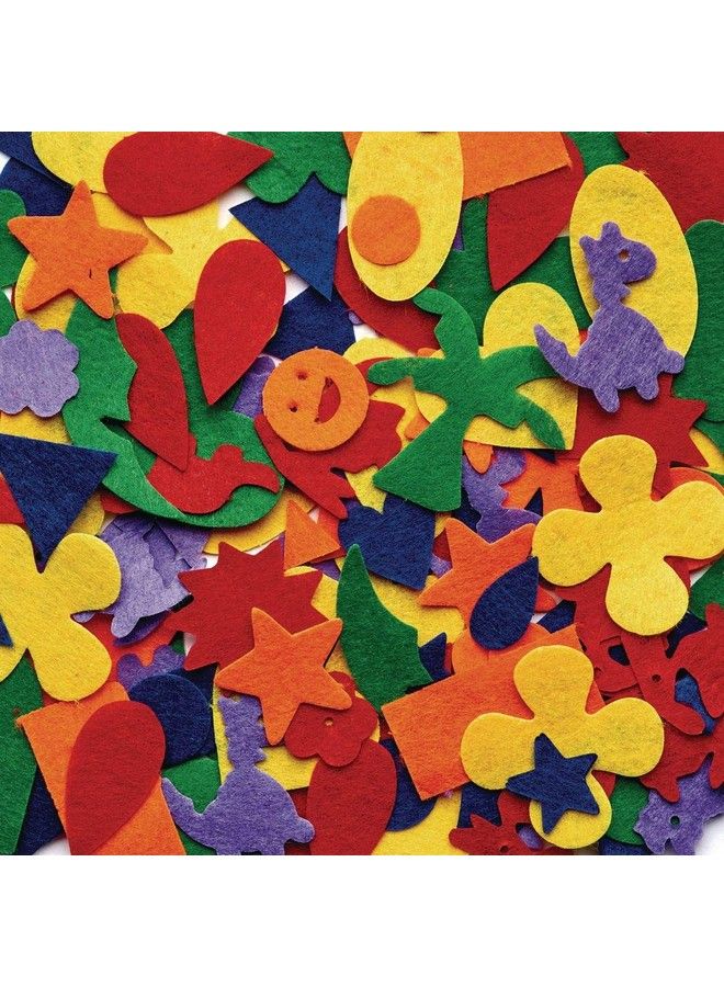 Colorations مجموعة أشكال من الفelt مزينة مكونة من 500 شكل ولون متنوع لمشاريع الحرف اليدوية وأشكال الكولاج وأشكال للتزيين والحرف اليدوية لوازم الحرف للأطفال - Image 1