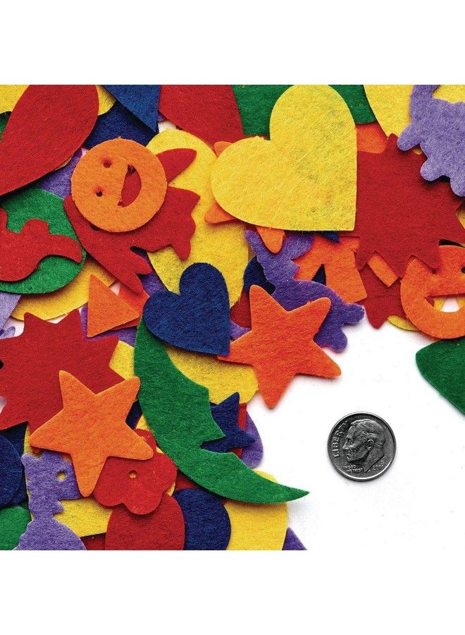Colorations مجموعة أشكال من الفelt مزينة مكونة من 500 شكل ولون متنوع لمشاريع الحرف اليدوية وأشكال الكولاج وأشكال للتزيين والحرف اليدوية لوازم الحرف للأطفال - Image 5