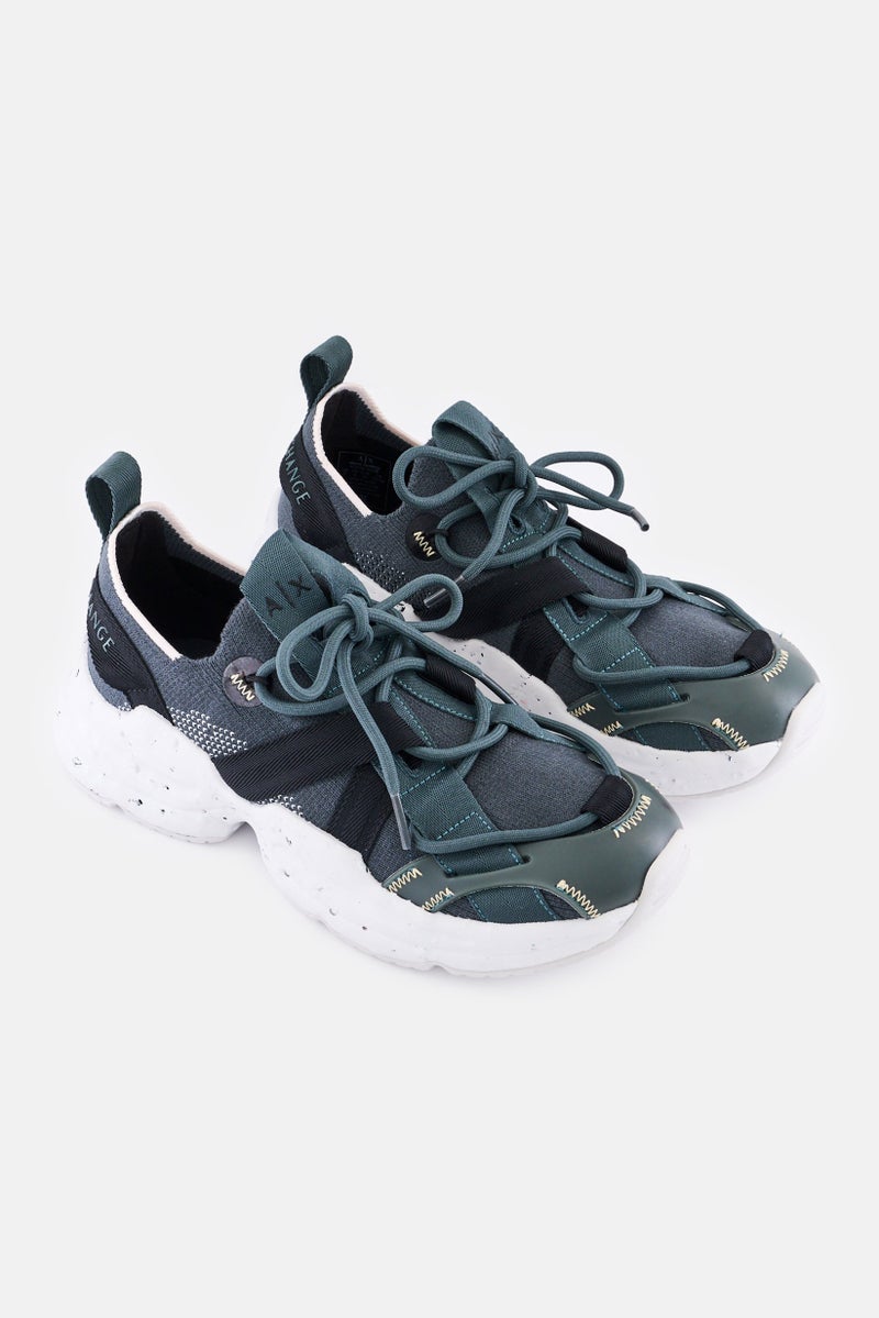 Armani Exchange Men Textile Lace Up Outdoor Shoes, Multicolor - Image 3