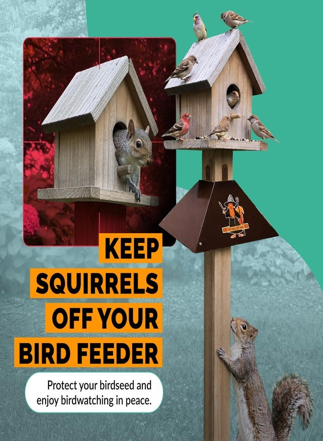 ORCA Squirrel Baffle for 4x4 Post | Metal Bird Feeder Squirrel Guard Baffles for Bird Feeders for Outdoors, Extra Large Cone Blocker for Post Sized 4 x 4, Also Effective As a Raccoon Baffle for 4x4 Posts - Image 2