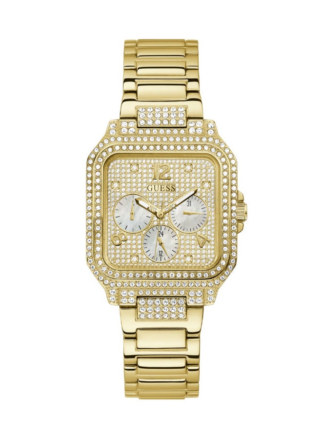 GUESS Gold Tone Stainless Steel Bracelet\Champagne Dial\Gold Tone Stainless Steel Case - Image 1