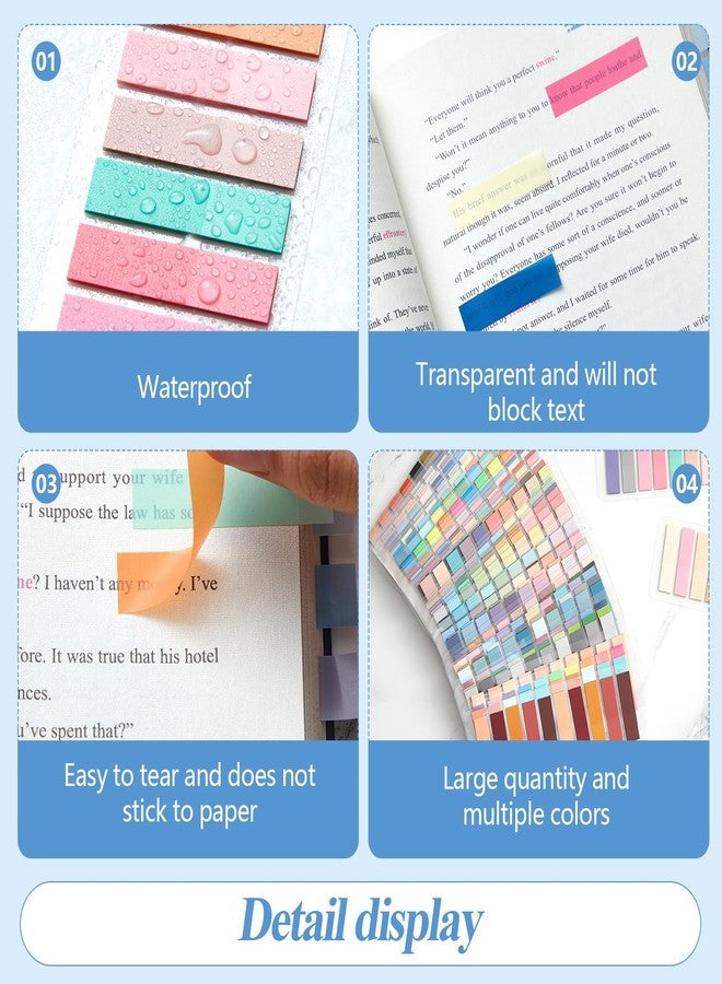ReliThick Annotation tabs Sticky Tabs for Books Transparent Sticky Notes Multi Colored Writable Page Markers Book Flags Strip for Annotating Reading Supplies Bookish Gift (48 Colors,4000 Pcs) - Image 4