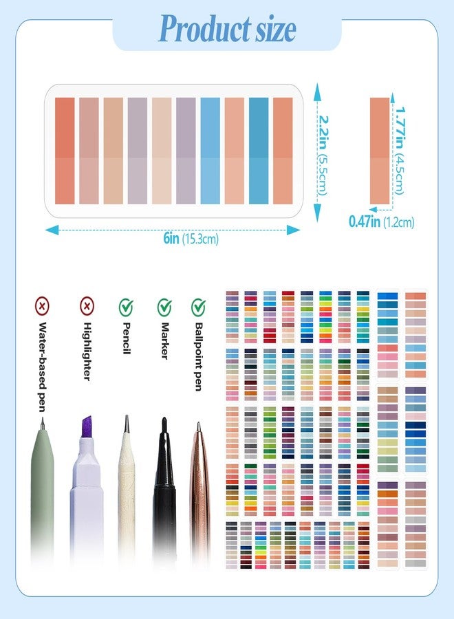 ReliThick Annotation tabs Sticky Tabs for Books Transparent Sticky Notes Multi Colored Writable Page Markers Book Flags Strip for Annotating Reading Supplies Bookish Gift (48 Colors,4000 Pcs) - Image 2