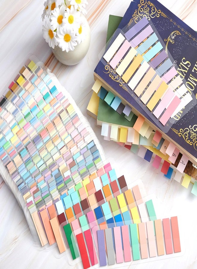ReliThick Annotation tabs Sticky Tabs for Books Transparent Sticky Notes Multi Colored Writable Page Markers Book Flags Strip for Annotating Reading Supplies Bookish Gift (48 Colors,4000 Pcs) - Image 3