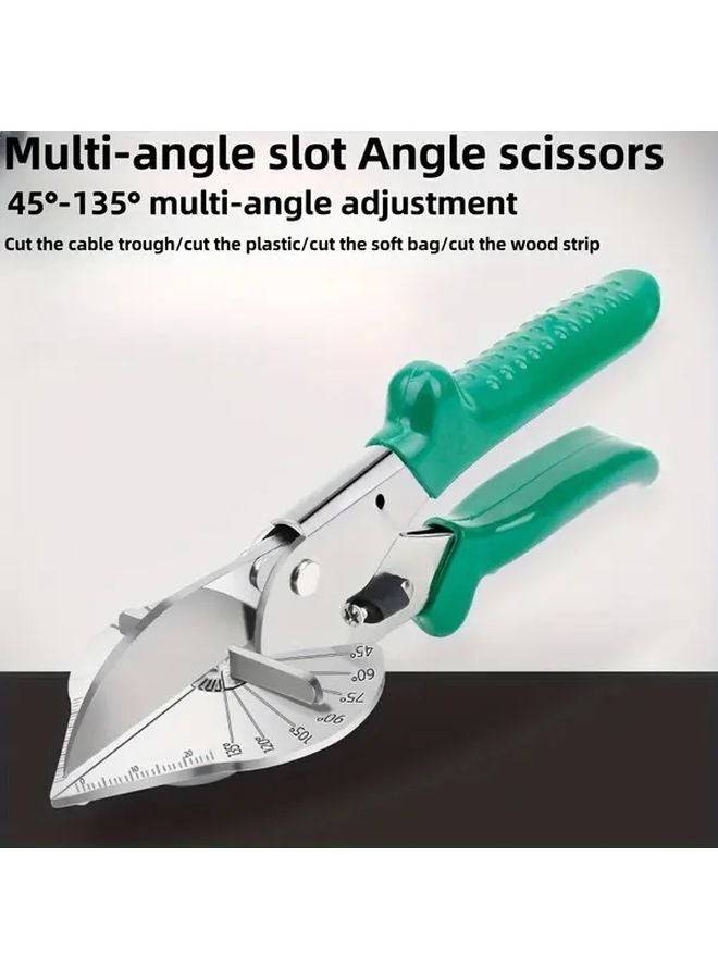 Green Industrial Grade Angle Scissors 45 135 Adjustable For Plastic Wood Cutting - Image 2
