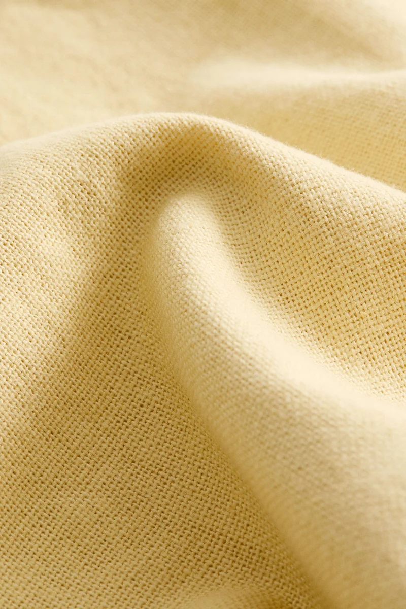 اتش اند ام غطاء وسادة من الكتان الممزوج