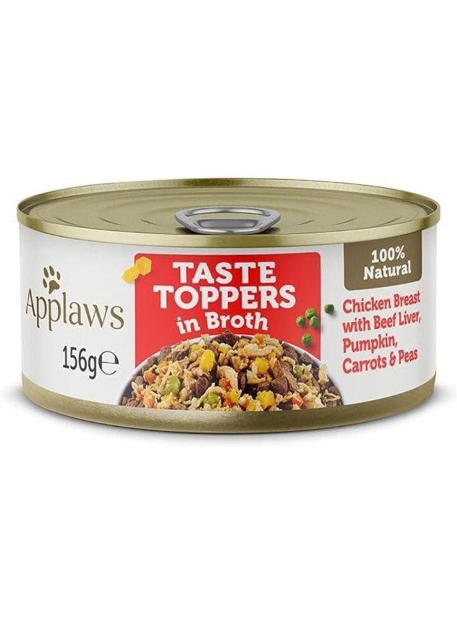 Applaws Topper in Broth Chicken with Beef Dog Tin 156g - Image 1