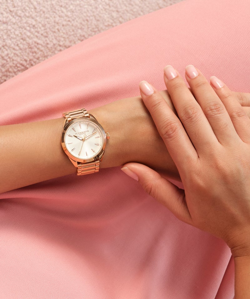 OLIVIA BURTON Round Analog Women'S Ionic Plated Rose Gold Steel Case  Watch - Image 5