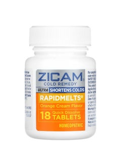ZICAM Zicam, Ultra Cold Remedy, RapidMelts, Orange Cream, 18 Quick Dissolve Tablets  - Image 3