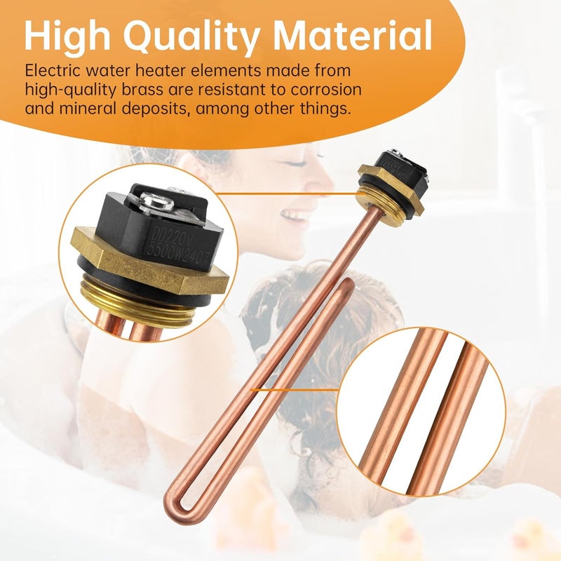 HE 55220 Water Heating Element, Tankless Electric Water Heater Element for EcoSmart ECO POU 6 ECO 8 ECO 11, Rheem, Eemax, Richmond Electric Water Heaters 5500 W - Image 4