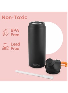 Milton MILTON 32 oz Stainless Steel Thermos Water Bottle with Magnetic Straw Lid, Double Walled Vacuum Insulated Flask, Keeps Drinks Hot for 12 Hours, Cold for 24 Hours, Leakproof Design for Travel, Turk  - Image 3