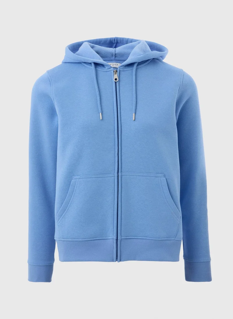 Matalan Blue Zipped Hoodie