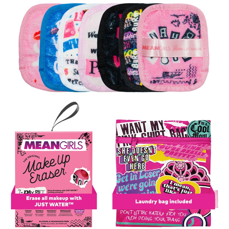 Makeup Eraser The Original MakeUp Eraser 7Day Set Erase All Makeup With Just Water Including Waterproof Mascara Eyeliner Foundation Lipstick Sunscreen and More Mean Girls 7ct