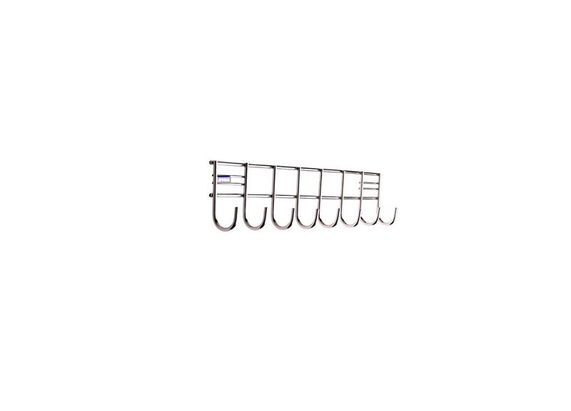 LEVON Stainless Steel Wall Hook Rail Thick Hanger for Hanging Clothes, Bags, Keys, Towel in Room, Kitchen & Bathroom - 8Hooks (Size 8") - Image 5
