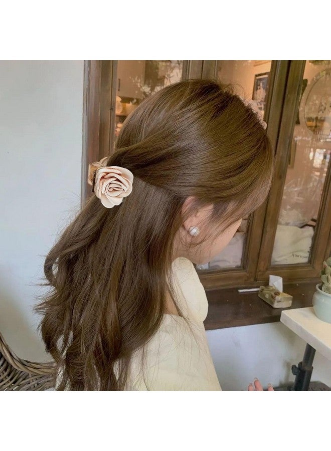 MAYCREATE 3 Pcs Claw Clips Flower Hair Claw Clip Fashion Spring-Loaded Hair Clutcher for Half-Up Styles, Half Updos Acrylic Hair Accessories for Women Girls, Assorted - Image 5