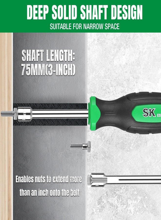 اس كي كي طقم مفكات صواميل مترية من SK، مكون من 7 قطع، 5، 6، 7، 8، 9، 10، 11 مم، تصميم CR-V فاخر، مقبض SureGrip - Image 4