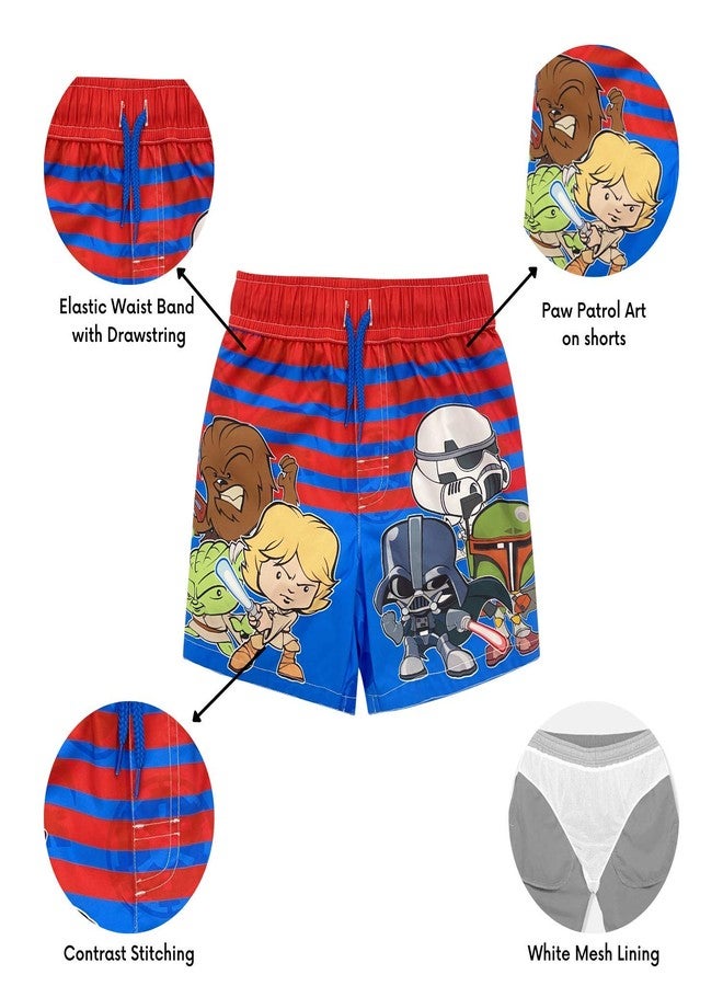 Dreamwave Star Wars Toddler Boys Swim Shorts Swim Bathing Suit Red/Blue 3T - Image 5