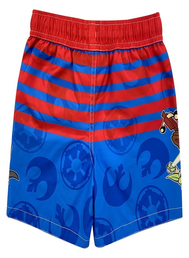 Dreamwave Star Wars Toddler Boys Swim Shorts Swim Bathing Suit Red/Blue 3T - Image 2
