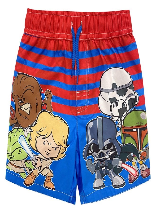 Dreamwave Star Wars Toddler Boys Swim Shorts Swim Bathing Suit Red/Blue 3T - Image 1