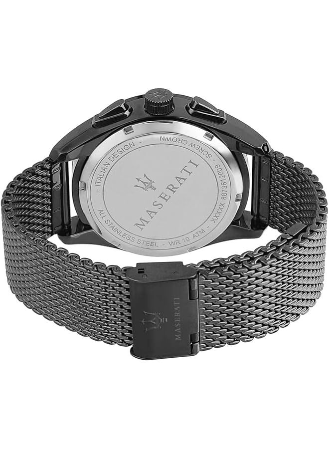 مازيراتي ساعة رجالية R8873612009 Traguardo بشاشة تناظرية كوارتز رمادية كرونوغراف حركة كوارتز رمادية - Image 3