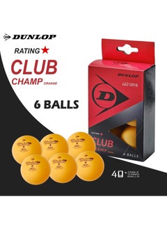 DUNLOP Dunlop Club Champ 6 Table Tennis Balls | Orange | One Size | Durable & Consistent Bounce | Ideal for Training & Practice  - Image 2