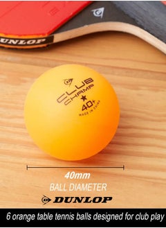 DUNLOP Dunlop Club Champ 6 Table Tennis Balls | Orange | One Size | Durable & Consistent Bounce | Ideal for Training & Practice  - Image 3