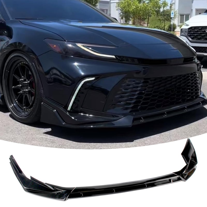 NEESPOC Front Bumper Lip Splitter Spoiler Fit for Toyota Camry SEXSE 2025 2026 Air Chin Body Kit Exterior AccessoriesGloss Black - Image 3