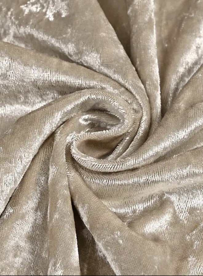 LUNA Home 1 Piece 45*45Cm Size Velvet Cushion Cover Champagne  - Image 3