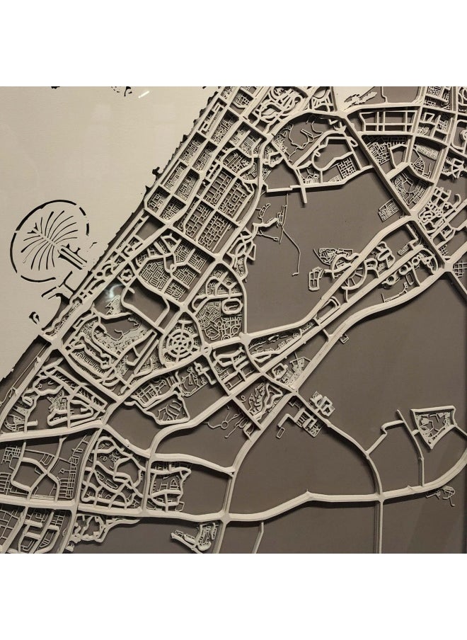 ebarza - Dubai Map Handmade Painting 140X170 Cm Pca-002A - Image 1