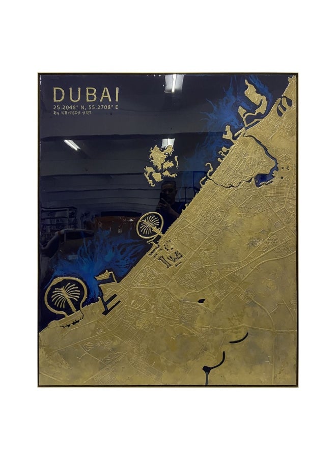 ebarza - Dubai Map Handmade Painting 140X170 Cm Pca-002A - Image 1
