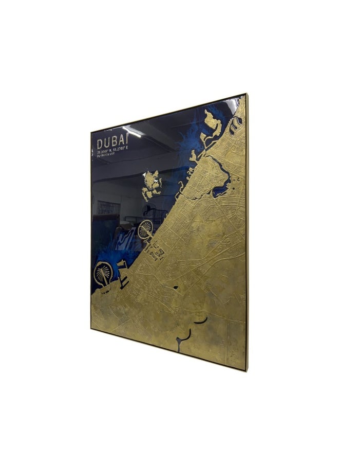 ebarza - Dubai Map Handmade Painting 140X170 Cm Pca-002A - Image 1