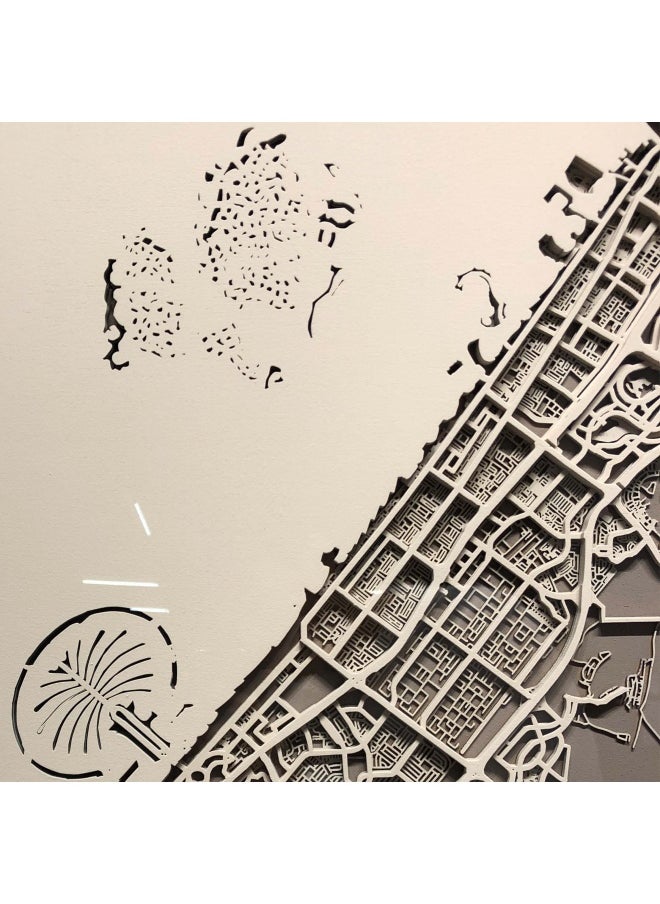 ebarza - Dubai Map Handmade Painting 140X170 Cm Pca-002A - Image 1