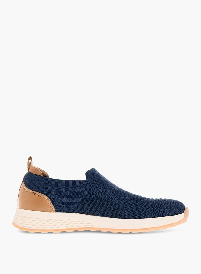 Mister Duchini Boys Mesh Slip-On Sneakers with Pull Tabs