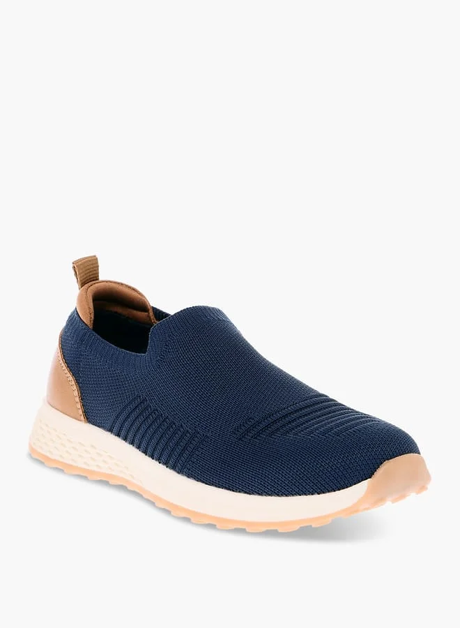 Mister Duchini Boys Mesh Slip-On Sneakers with Pull Tabs