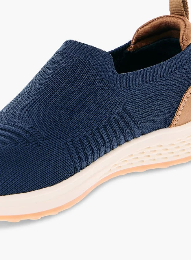 Mister Duchini Boys Mesh Slip-On Sneakers with Pull Tabs