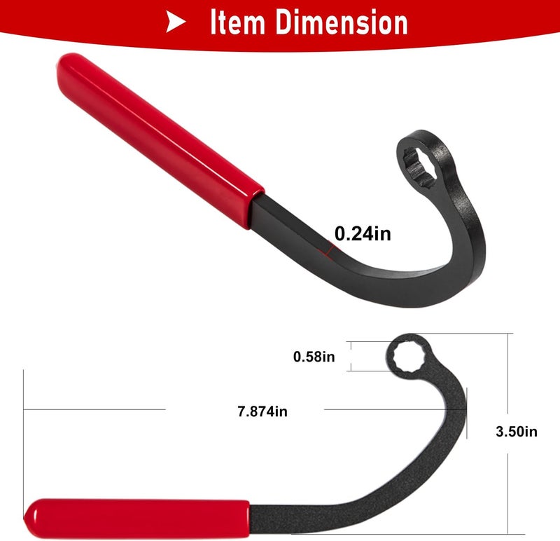Camoo 13mm Injection Pump and Idle Lock Nut Wrench Fits For Cummins B Series 5.9L Diesel Engines For Dodge Trucks Special Offset Wrench - Image 3
