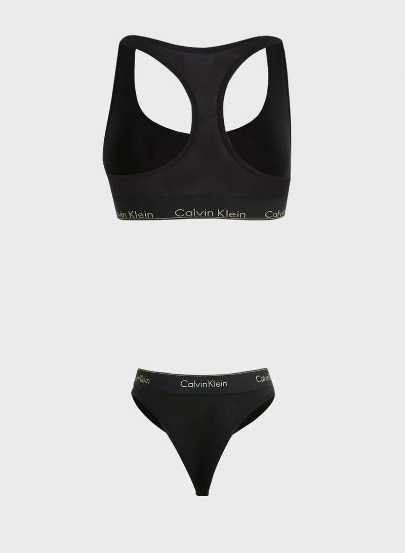 CALVIN KLEIN Logo Band Bra & Brief Set