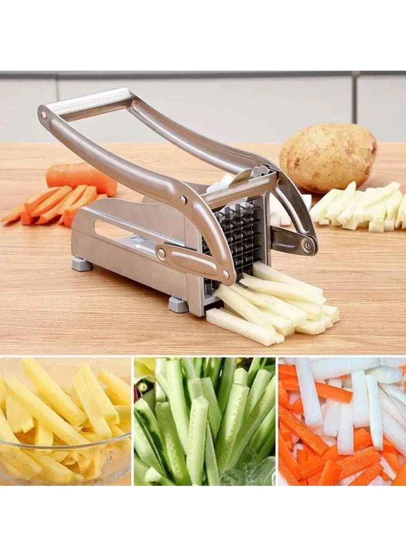 Generic - Stainless Steel Manual Potato Cutter Shredder, French Fries Slicer Potato, For Potatoes, Carrots, Cucumbers and Other Vegetables. - Image 1