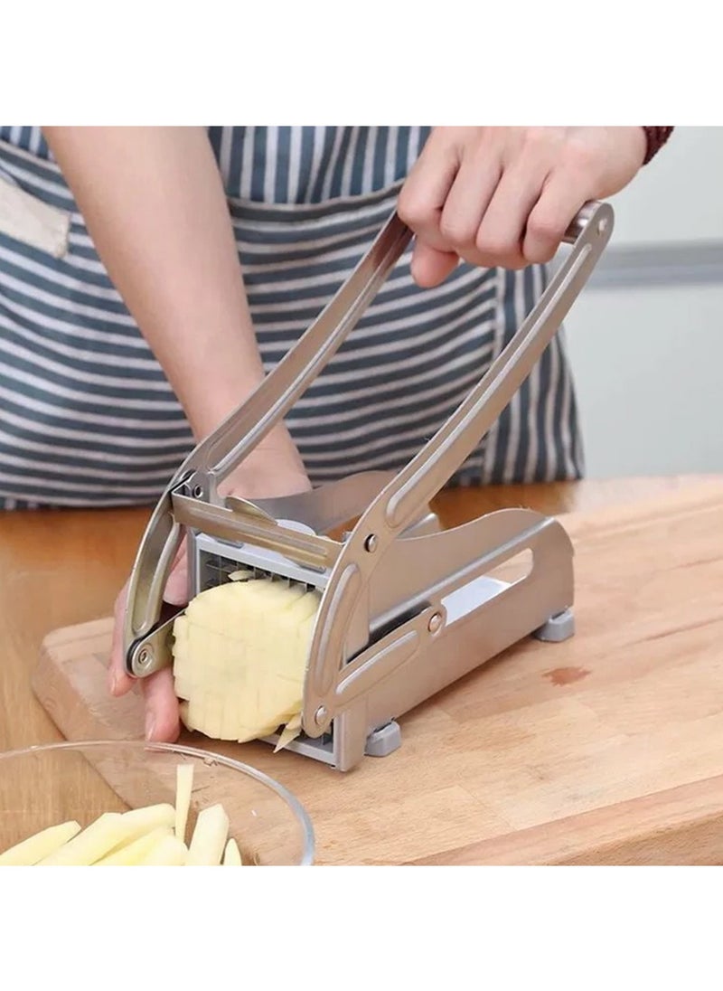 Generic - Stainless Steel Manual Potato Cutter Shredder, French Fries Slicer Potato, For Potatoes, Carrots, Cucumbers and Other Vegetables. - Image 1