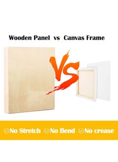 Falling In art Falling in Art 2 Pack Unfinished Wooden Canvas Panels, 9x12 Gallery Birch Wood Panels Kit, 1 1/2" Deep Art Cradle Boards for Acrylic Painting, Pouring and Burning  - Image 4