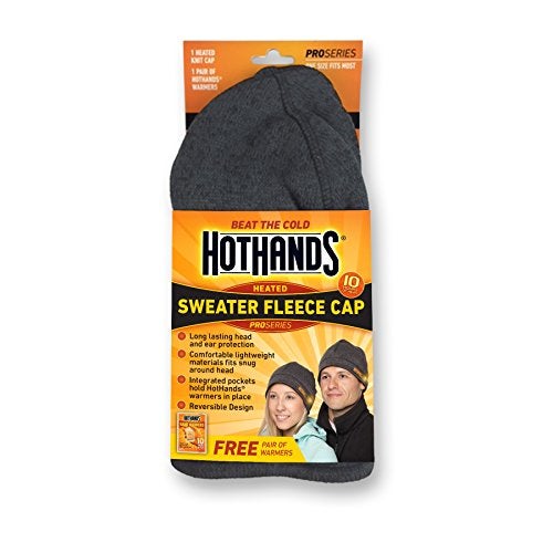 Hothands Sweater Fleece Cap, Charcoal Grey, one Size - Image 3
