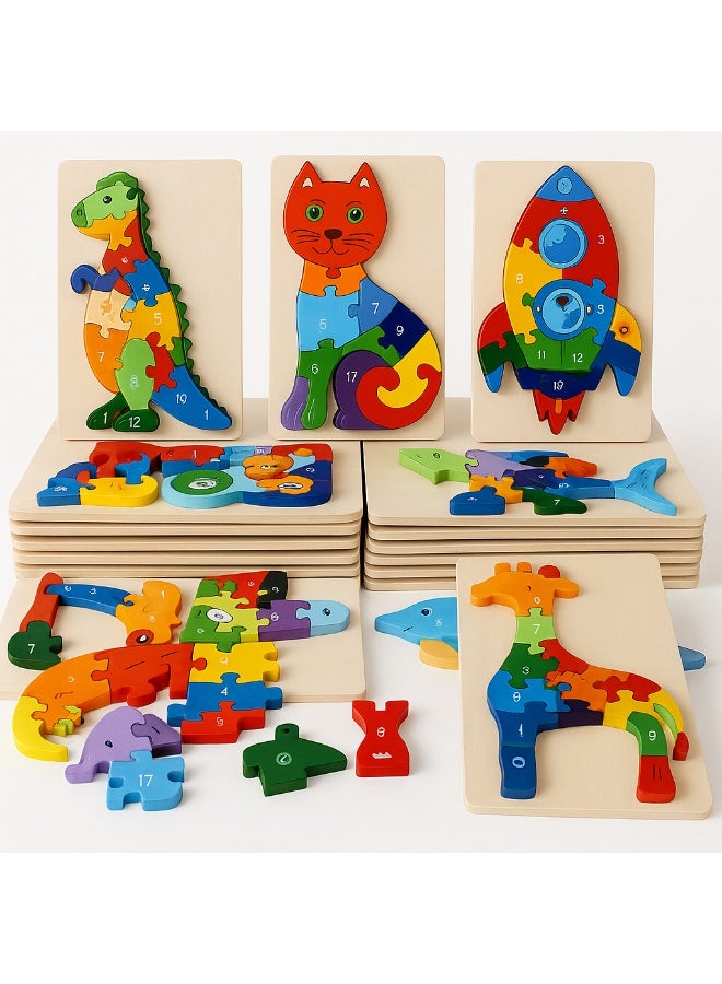 لعبة البازل الخشبية بأشكال متنوعة