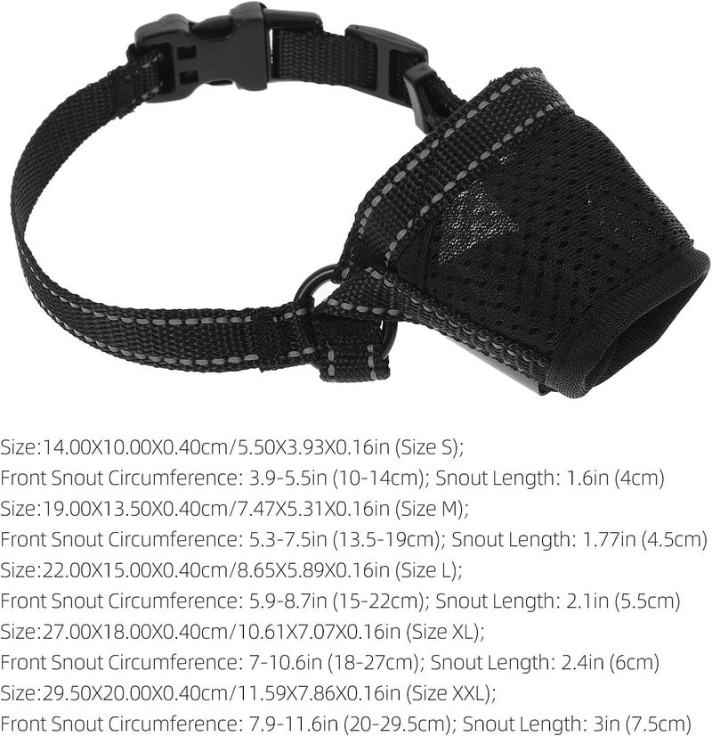 GALPADA Adjustable Black Dog Muzzle for Small Dogs, Anti-Barking Breathable Air Mesh Mouth Cover, Outdoor Walking Training Muzzle, Bite and Ingestion Prevention - Image 2