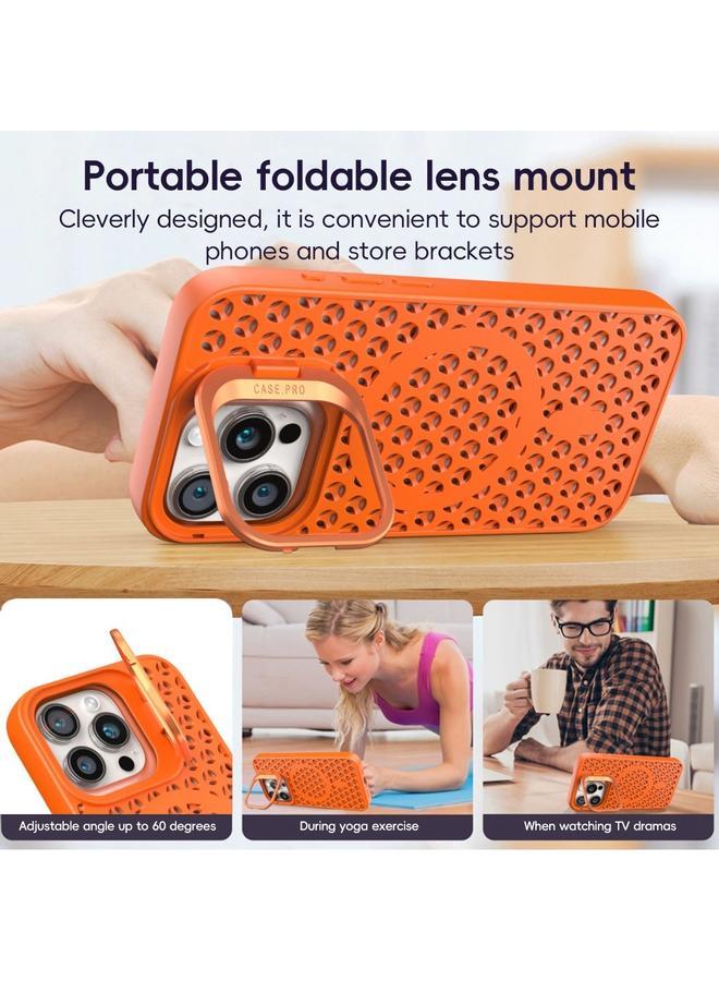 S-TOP Case For iPhone 14 Pro Hollow Cooling Lens Holder MagSafe Magnetic TPU Phone Case - Image 3