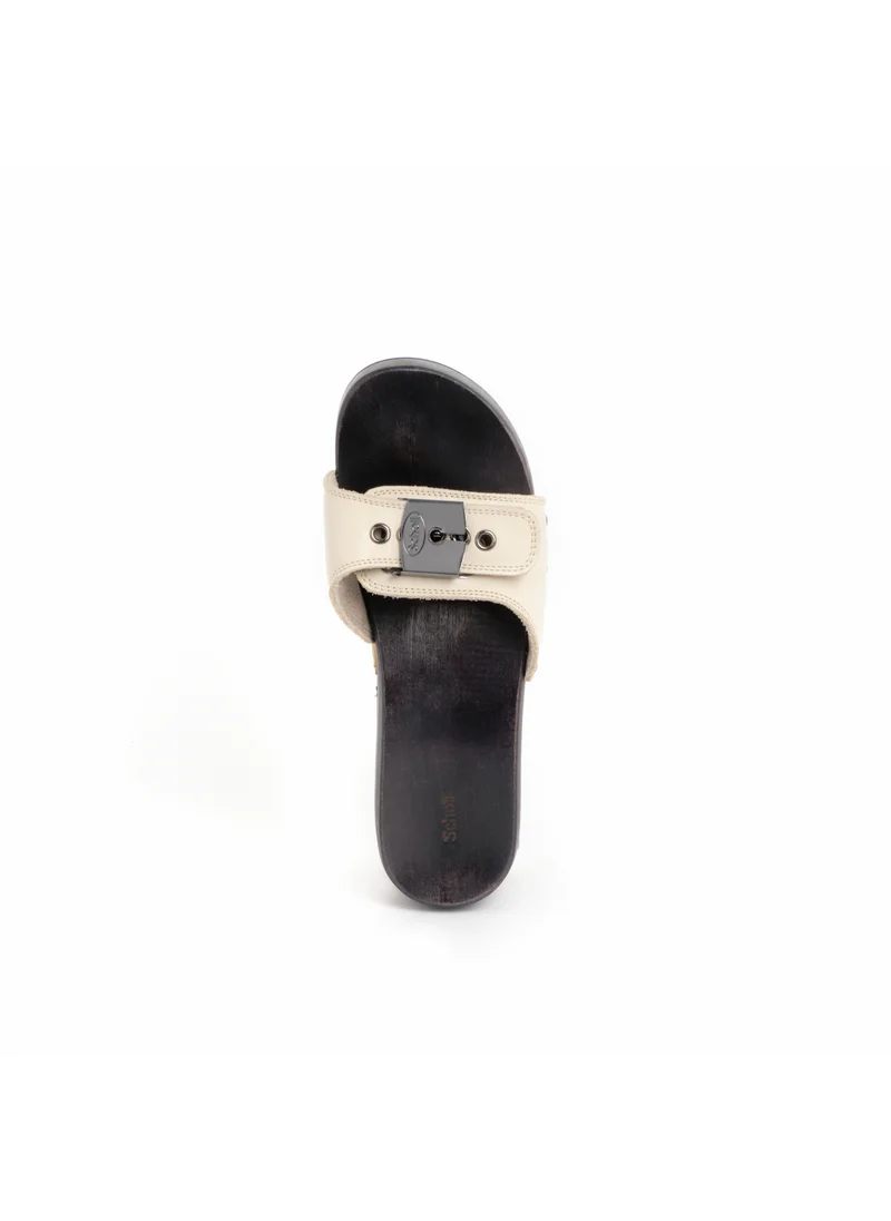 Scholl MULES OFFWHITE/BLACK PESCURA HEEL SR