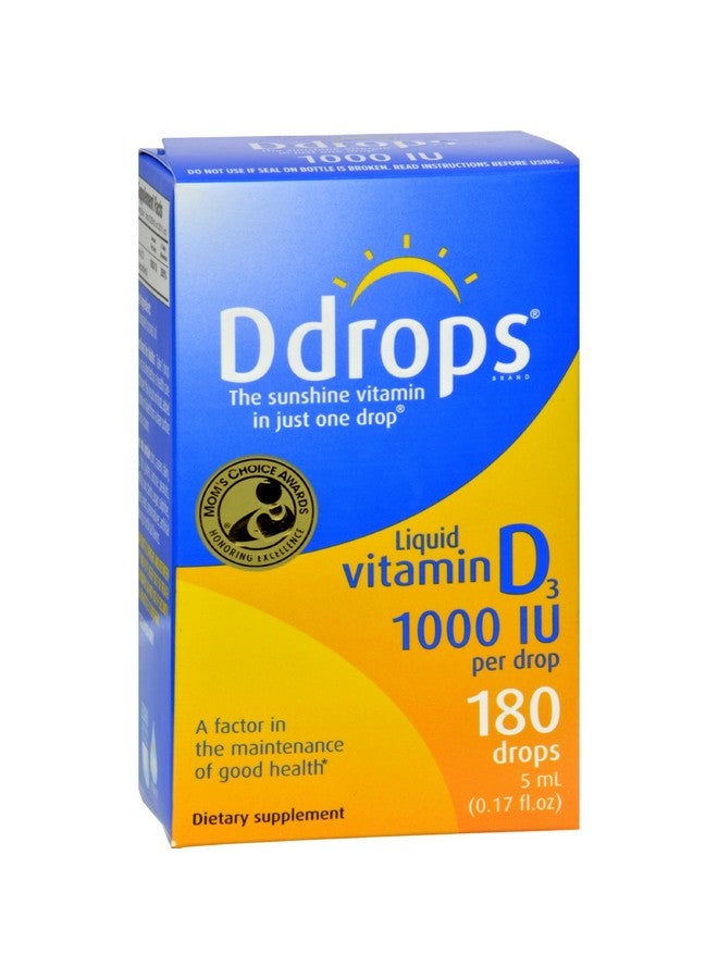Ddrops Vit D,1000 Iu,180 Drops - Image 1
